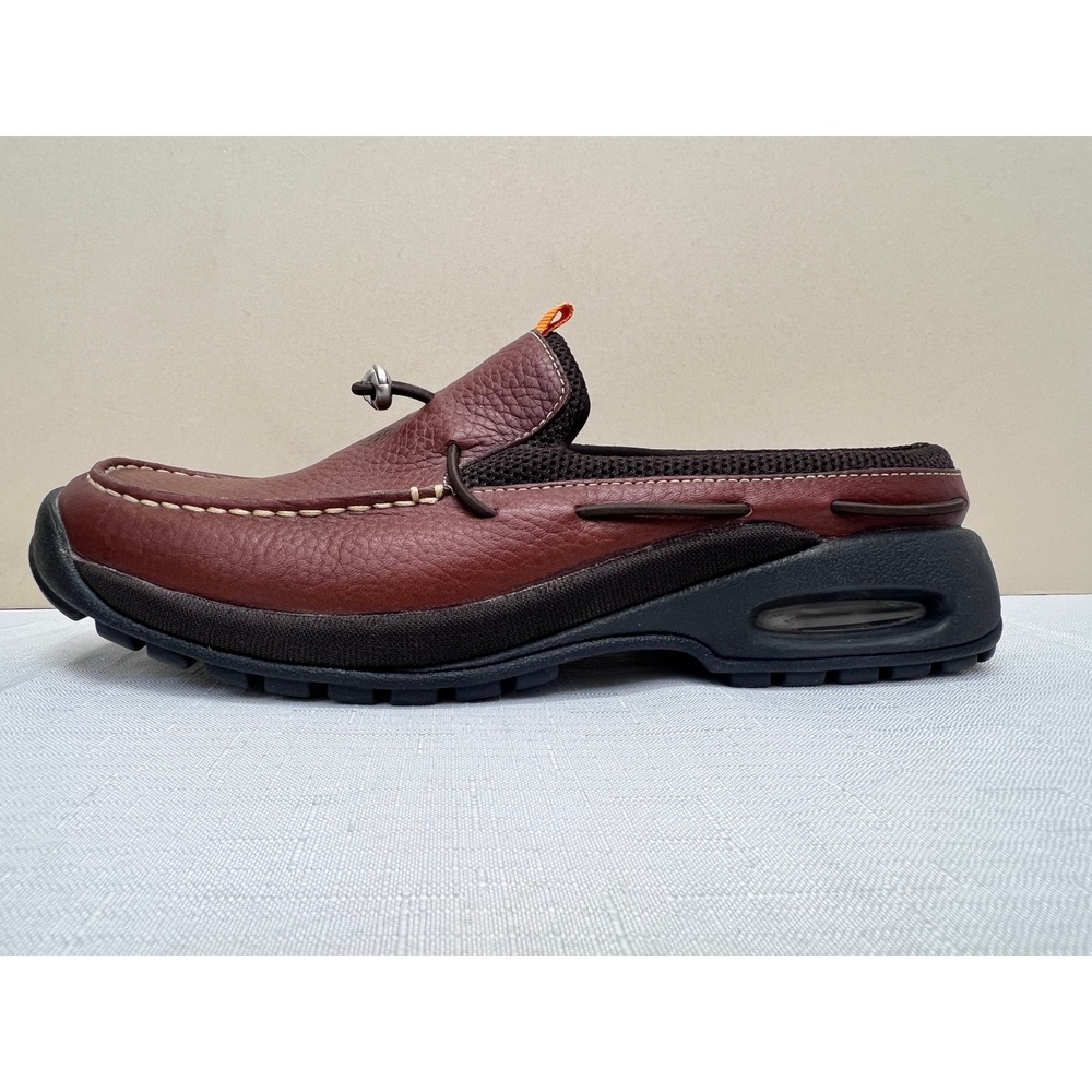 Cole Haan Nike Air Mule Loafers Womens 8B Brown Excellent Leather Slip On Toggle - Picture 3 of 9
